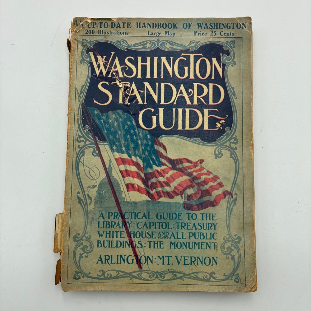 1911 Washington Standard Guide Charles B Reynolds Antique Travel Book D.C.
